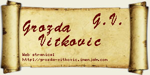 Grozda Vitković vizit kartica